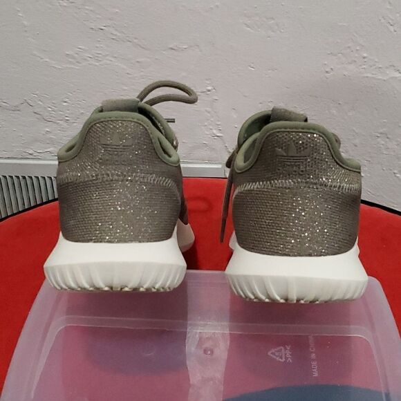 Adidas Tubular Shadow Green Glitter Size 7 - Picture 5 of 12